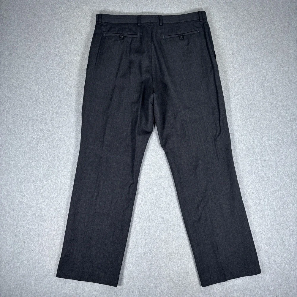 Banana Republic Dress Pants Mens 36x30 Dark Charcoal 100% Wool Tailored Fit